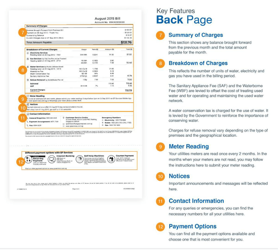 utilities bill redesigned front