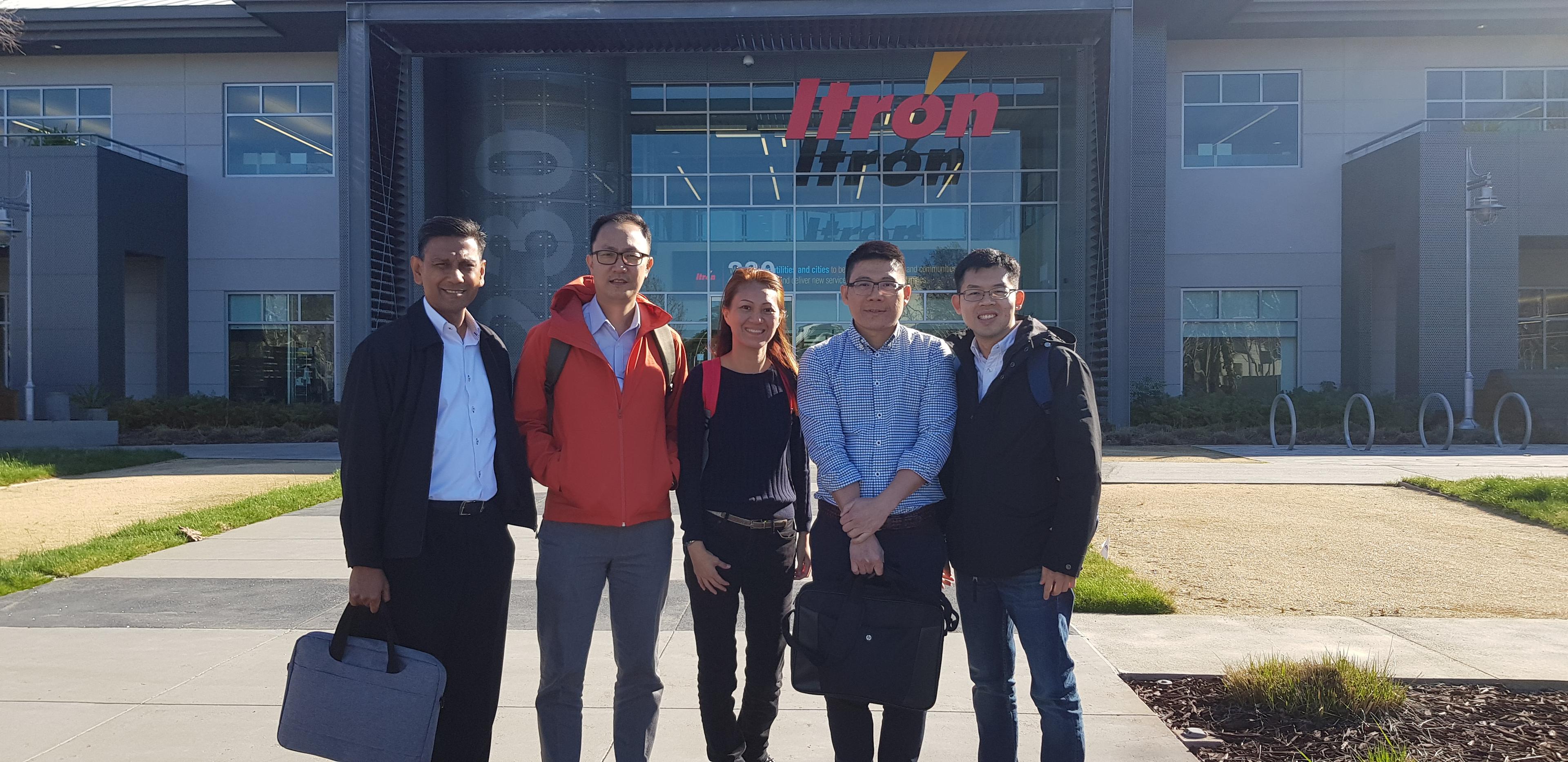 Razali with colleagues from SP Services and SP Digital on an overseas trip to Itron’s office in San Francisco, to adopt best practices from the implementation of the US’ smart meter programme.