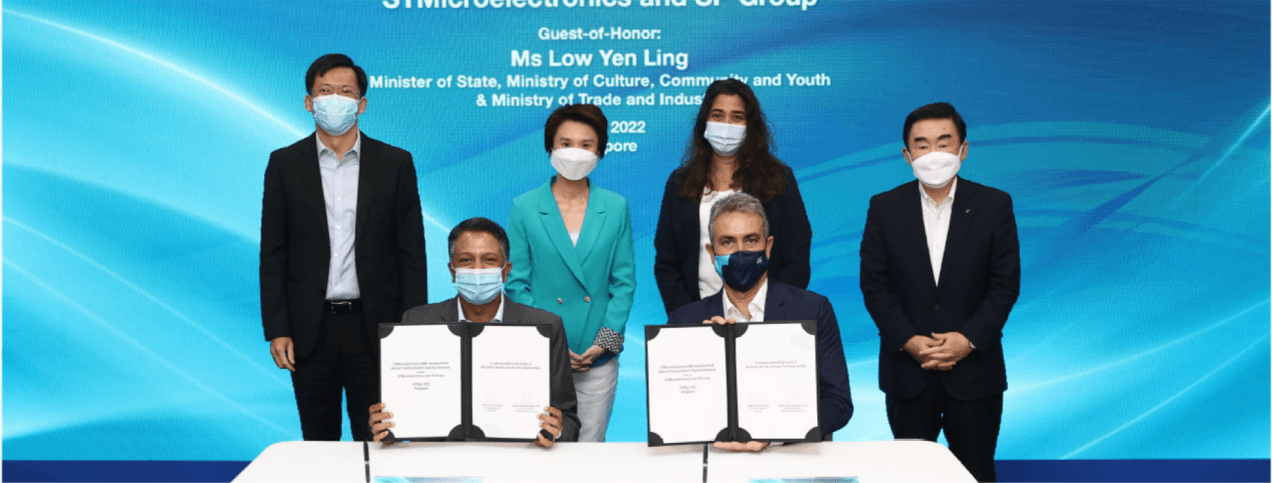 STMicroelectronics AMK industrial park district cooling system signing ceremony