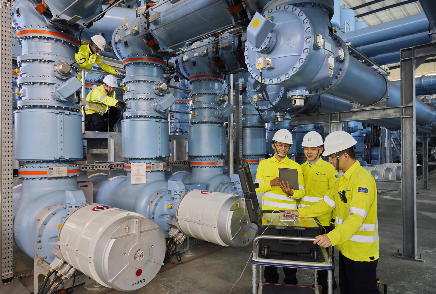 Stringent checks include tests on the quality of gas that insulates the high voltage equipment.