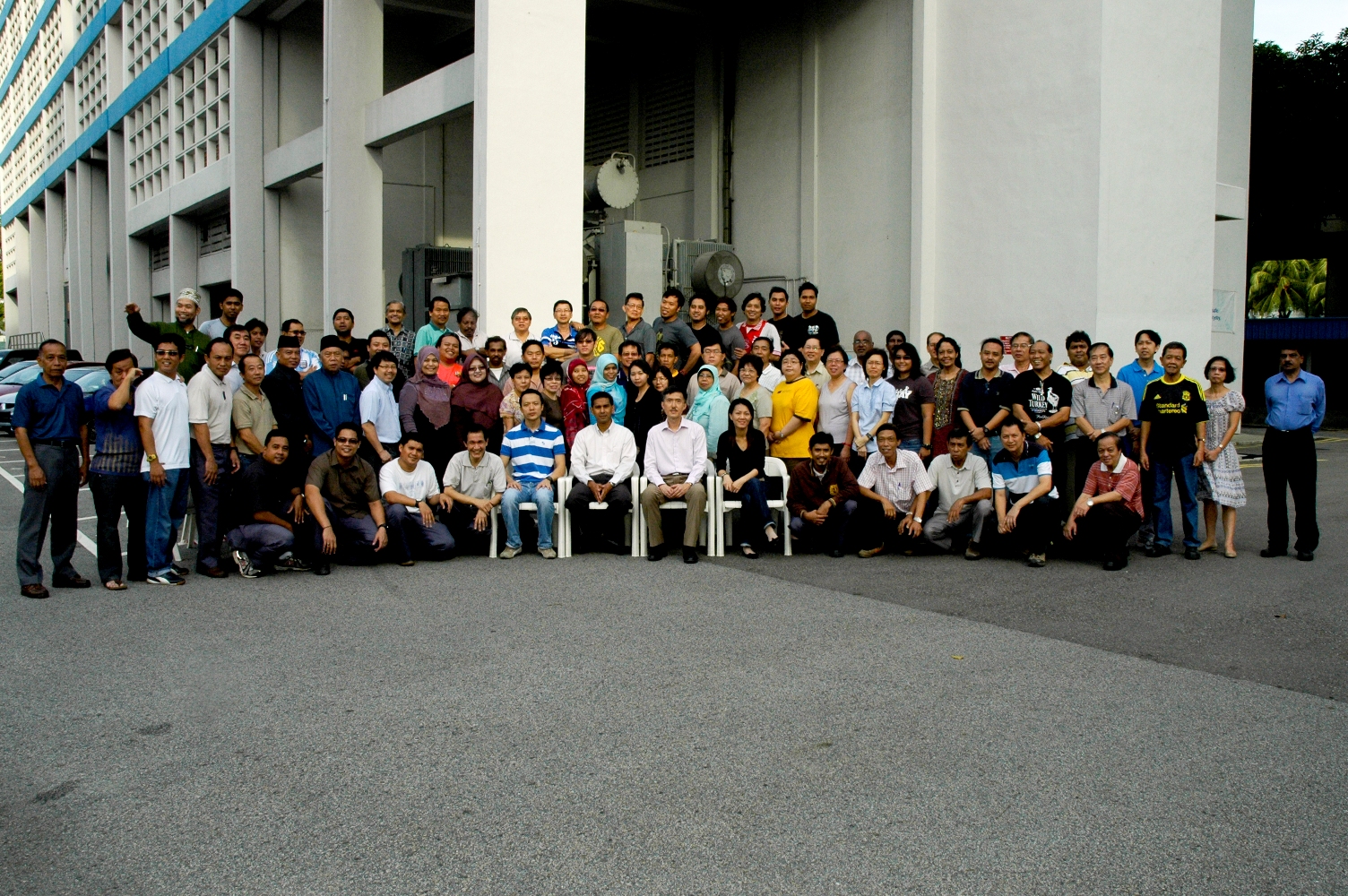 Razali with his colleagues from the metering team at the old St James District Office in 2011.
