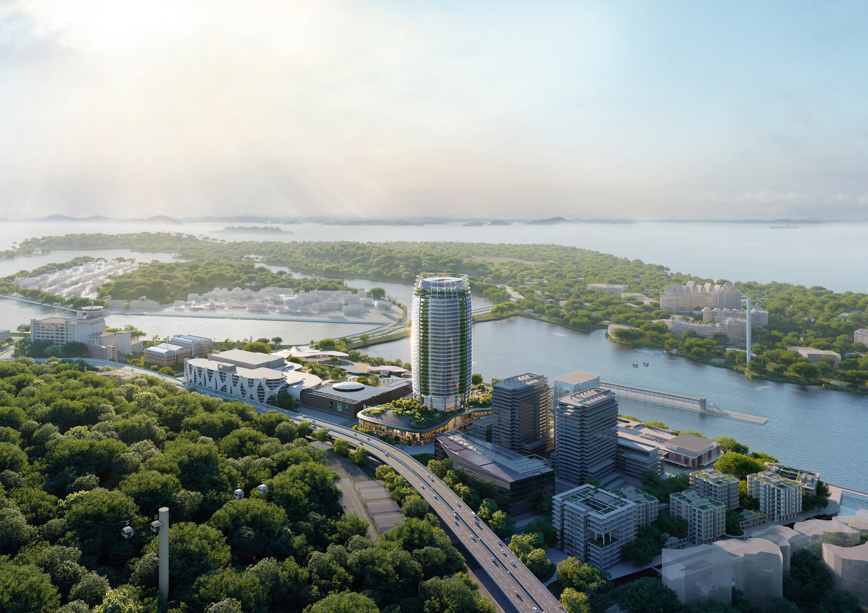 Artist’s impression of the rejuvenated HarbourFront Precinct. The DDC network will be implemented over two phases commencing in 2027 and is targeted to be fully operational by 2031. Photo courtesy of Mapletree Investments.